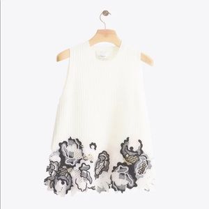3.1 Phillip Lim Ribbed lace tank